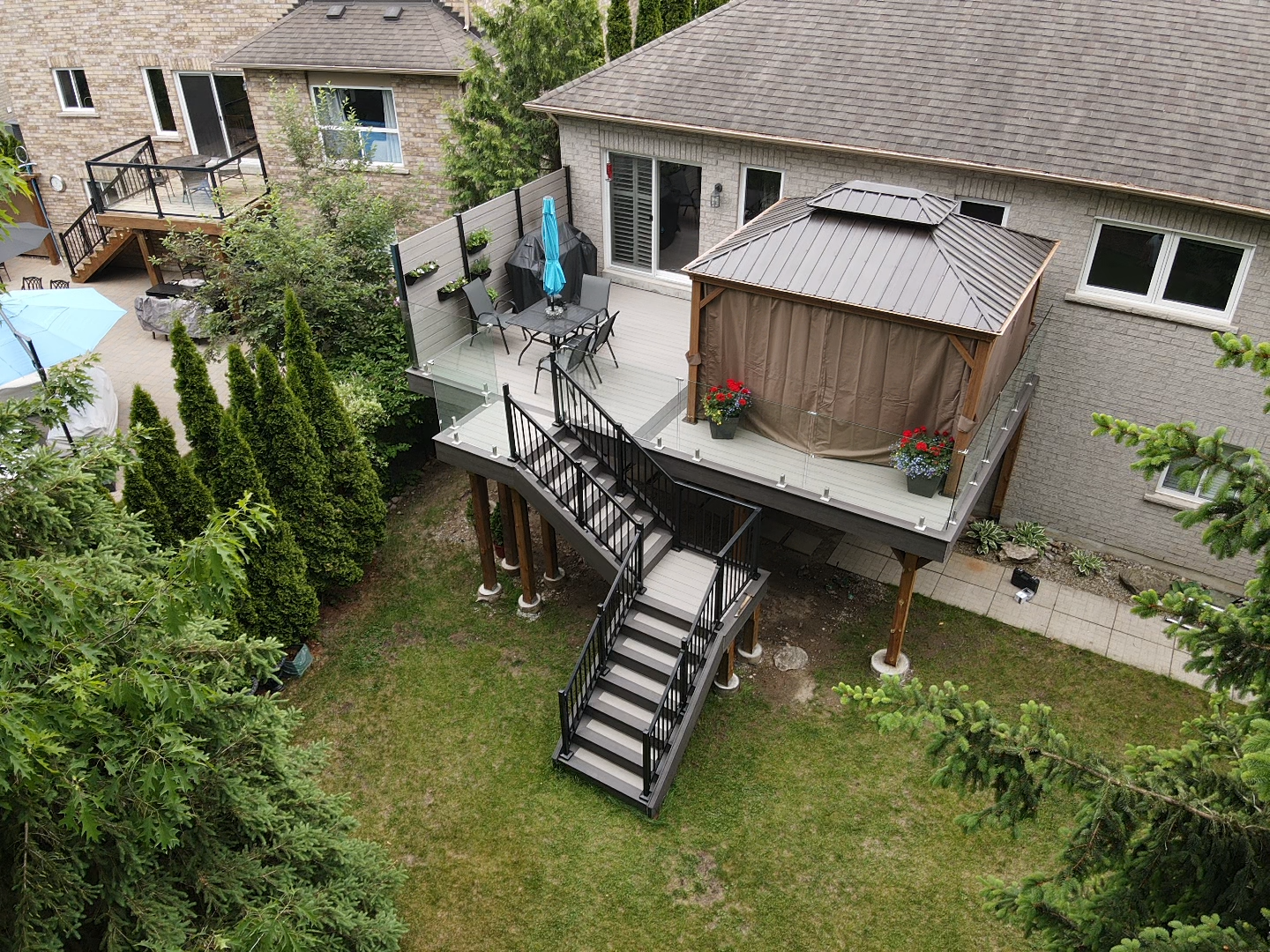 Backyard deck with gazebo